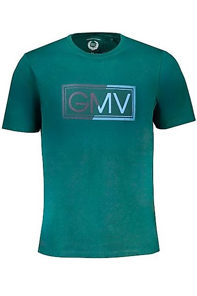 GIAN MARCO VENTURI T-Shirt Grünes Herren Kurzarm T-Shirt – Rundhals, Druck günstig online kaufen