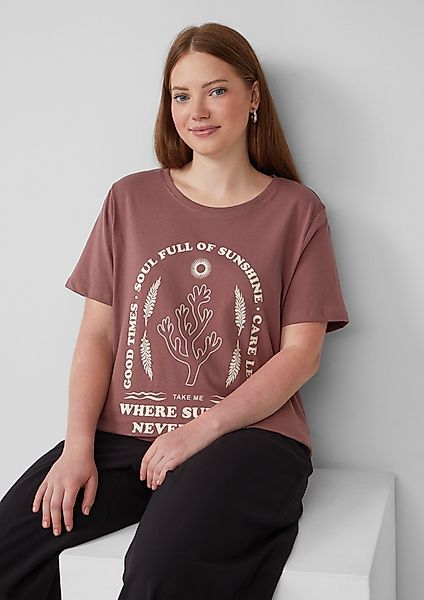 QS Kurzarmshirt Baumwoll T-Shirt mit Frontprint günstig online kaufen