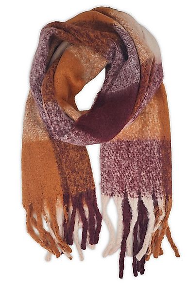 styleBREAKER XXL-Schal Karo Webschal mit langen Fransen, (1-St) günstig online kaufen