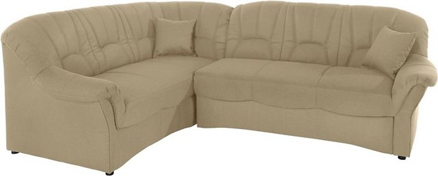 DOMO collection Ecksofa "Bahia, zeitlos und elegant, bequeme Armlehnen, L-F günstig online kaufen