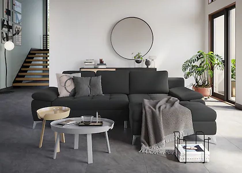 sit&more Ecksofa »Latigo L-Form« mit Recamiere, wahlweise mit Bettfunktion günstig online kaufen