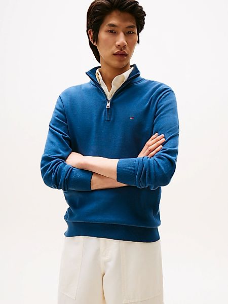 Tommy Hilfiger Troyer "ESSENTIAL COTTON ZIP MOCK" günstig online kaufen