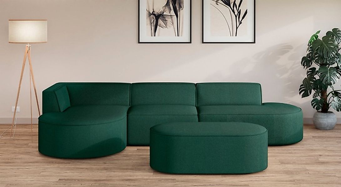 OTTO home Ecksofa »EIVIND Designer Sofa mit Ottomane rechts/links, B/T/H: 3 günstig online kaufen