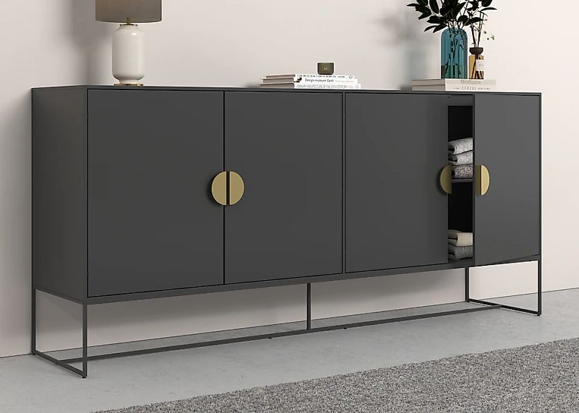 Places of Style Sideboard "Abito", Kommode mit Drehtüren, 2 Einlegeböden, B günstig online kaufen