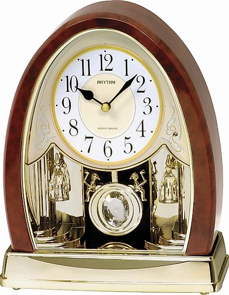 Rhythm Pendeltischuhr Tischuhr Quartz, Stündliche Melodie, günstig online kaufen