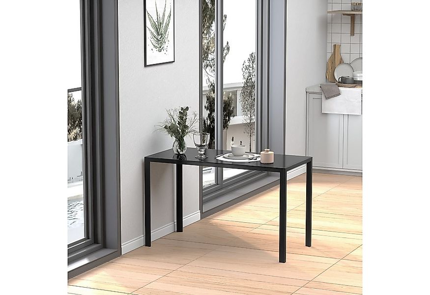 HOMCOM Esstisch aus gehärtetem Glas, für 4 Personen, 120cm x 60cm x 75cm günstig online kaufen