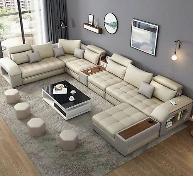 JVmoebel Ecksofa Ecksofa U-form Sitz Möbel Wohnlandschaft Luxus Polster Mod günstig online kaufen