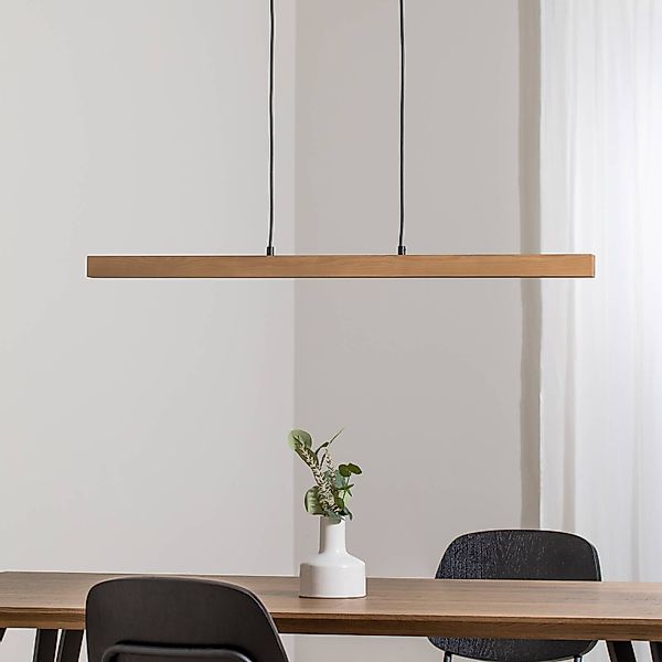 LED-Hängeleuchte Teo, kiefer, Länge 96 cm, Holz, Balken günstig online kaufen