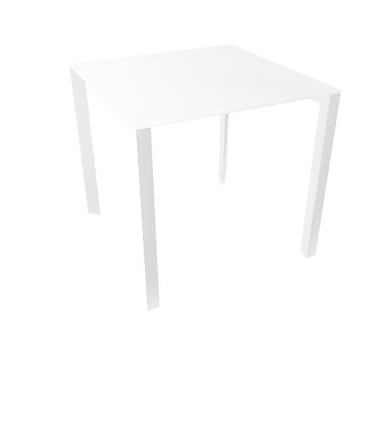 Profilo Konferenztisch 80x80 cm Laminierte Platte Weiß günstig online kaufen