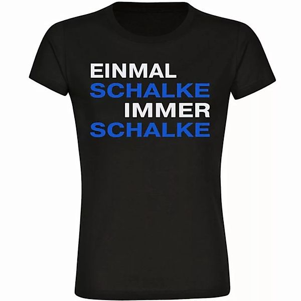 multifanshop T-Shirt Damen Schalke - Einmal Immer - Frauen günstig online kaufen