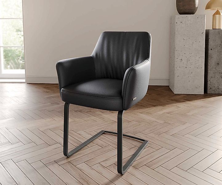 DELIFE Polsterstuhl Xana-Flex, mit Armlehnen Freischwinger günstig online kaufen