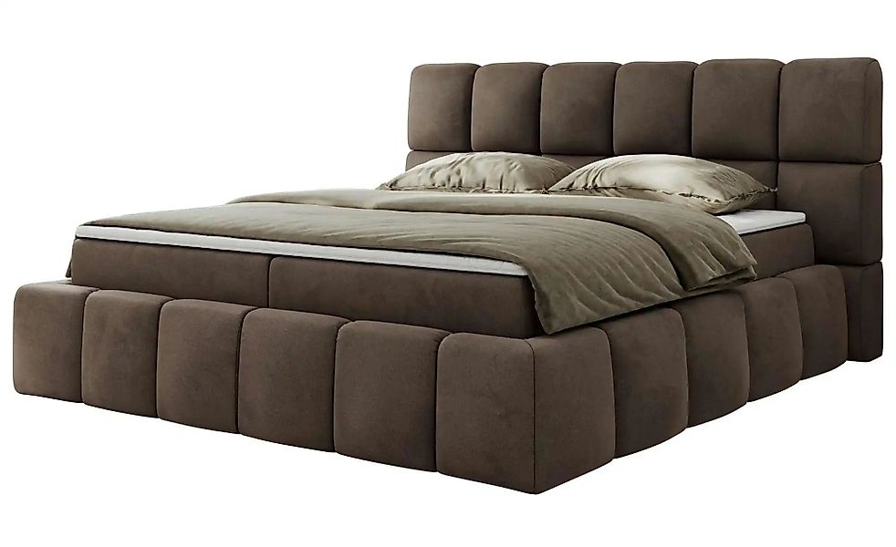 Boxbett mit Bettkasten Nira ¦ braun ¦ Maße (cm): H: 113 Betten > Polsterbet günstig online kaufen