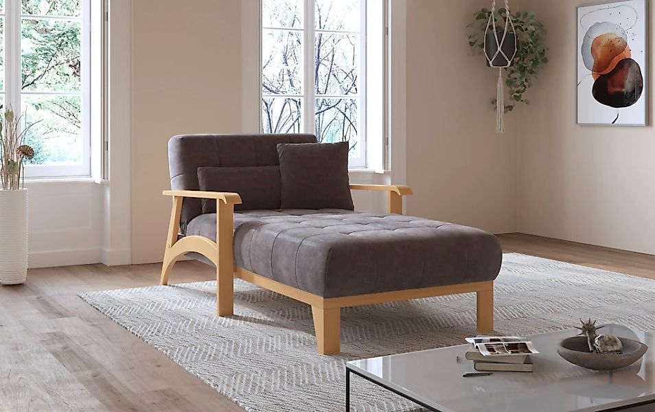 sit&more Recamiere "Billund", Armlehnen aus eichefarbigem Buchenholz, versc günstig online kaufen