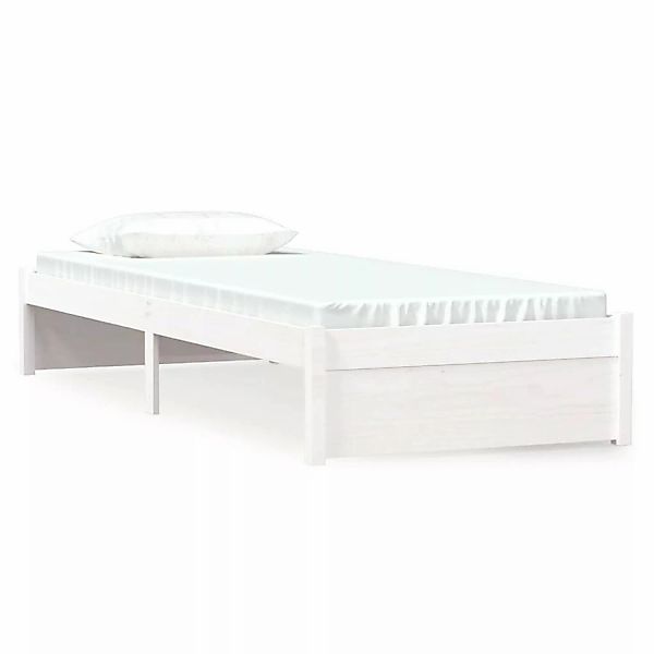 vidaXL Bett Massivholzbett ohne Matratze Weiß günstig online kaufen