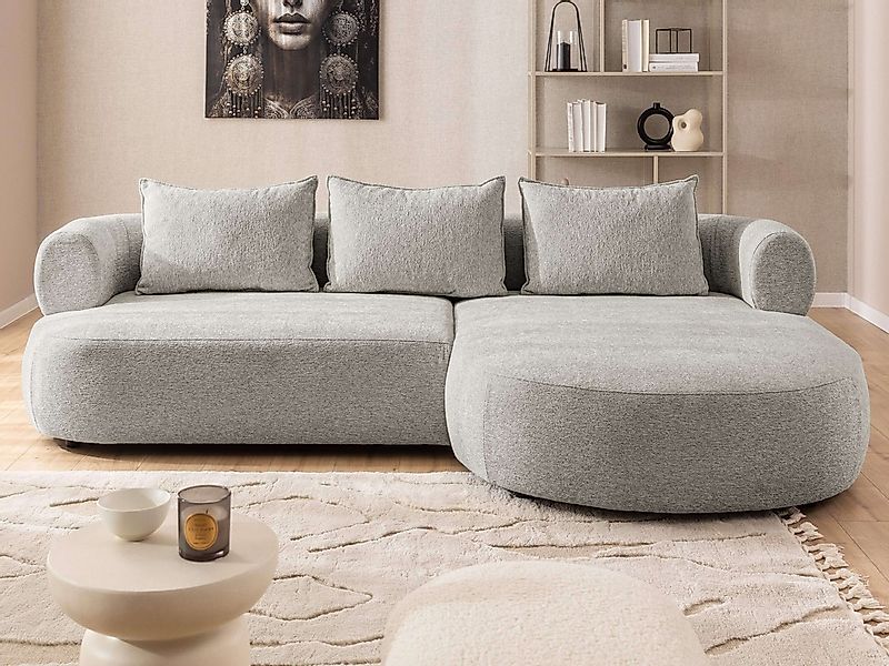 Home affaire Ecksofa "LUSSAC L-Form Design-Sofa mit Zierkissen, Maße B/T/H: günstig online kaufen