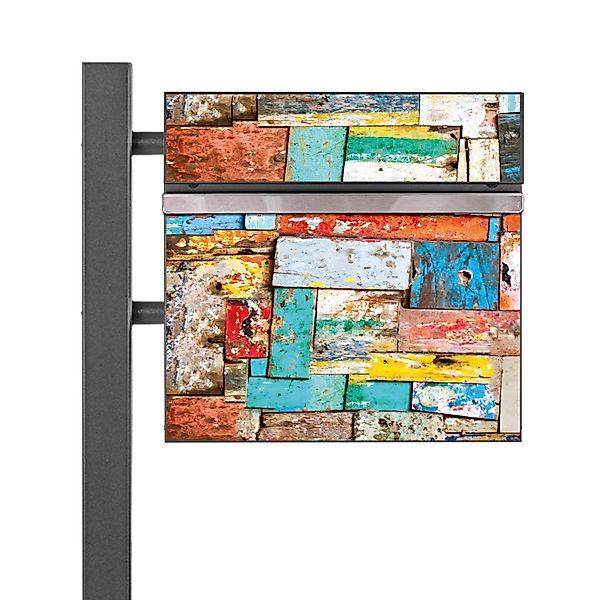 Banjado Standbriefkasten Anthrazit 45x120x16.5cm Groß Inkl. Montagematerial günstig online kaufen