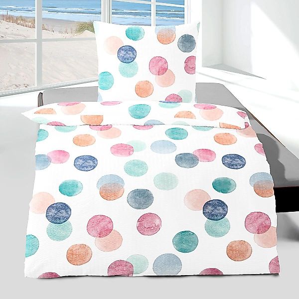 TRAUMSCHLAF Bettwäsche Bubbles, Seersucker, 2 teilig, bügelfreie Seersucker günstig online kaufen