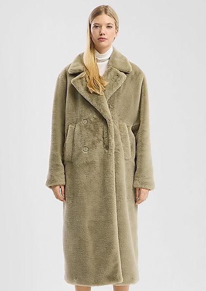 QS Funktionsmantel Outdoor-Mantel Mantel in Felloptik günstig online kaufen