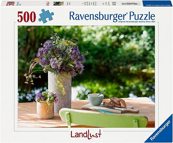 Ravensburger Puzzle Blumengruß am Gartentisch, 500 Puzzleteile, Made in Ger günstig online kaufen