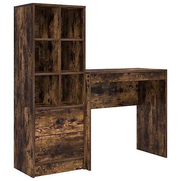 vidaXL Sideboard Schreibtisch mit Stauraum Geräuchert-Eiche günstig online kaufen