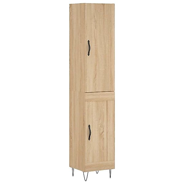 vidaXL Highboard Sonoma-Eiche 34,5x34x180 cm Holzwerkstoff 3199140 günstig online kaufen