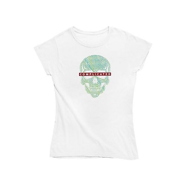 Novux T-Shirt Complicated Skull Damen Tshirt Farbe Weiß (1-tlg) aus Baumwol günstig online kaufen