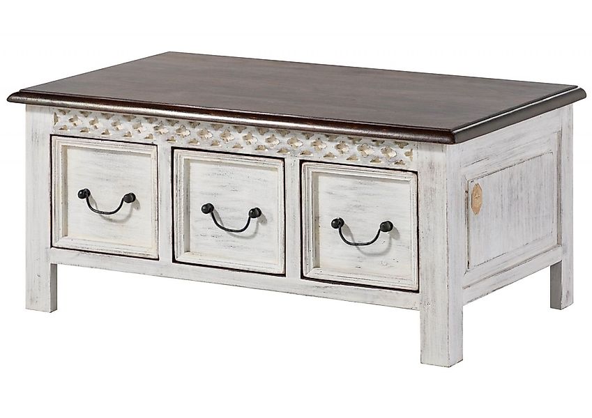 Massivmoebel24 Couchtisch CASTLE-ANTIK (Massivholz, Massivholztisch), Couch günstig online kaufen