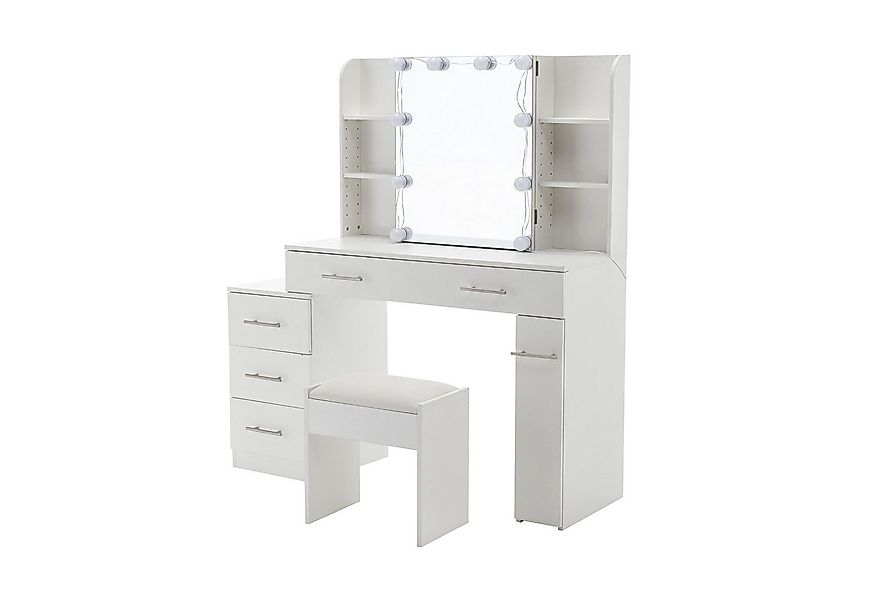 Thanaddo Schminktisch Schminktisch mit Schiebespiegel, 5 Schubladen und off günstig online kaufen