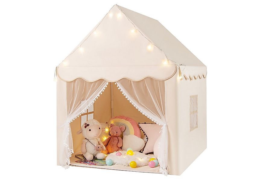 COSTWAY Spielzelt Spielhaus mit LED & Matte, 105 x 121 x 136cm, Outdoor günstig online kaufen