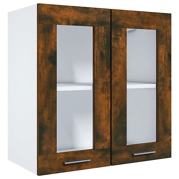 vidaXL Hängeschrank Glas Räuchereiche 60x31x60 cm Holzwerkstoff günstig online kaufen
