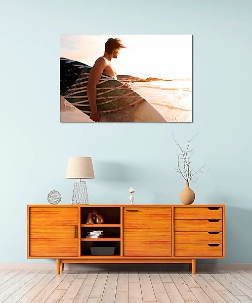 queence Acrylglasbild "Enzio" Bilder von Männern  Foto  Mann  Meer  Sport 1 günstig online kaufen