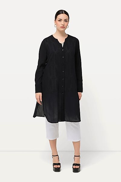 Ulla Popken Longbluse Longbluse Struktur A-Linie günstig online kaufen