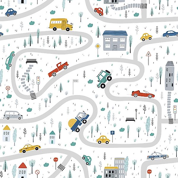 Marburg Kindertapete, Auto, matt, (1 St), günstig online kaufen