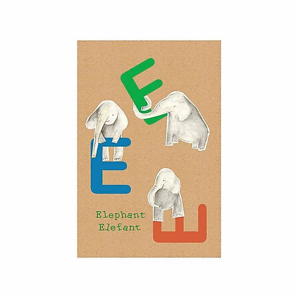 Komar Poster ABC Animal E Buchstaben B/L: ca. 30x40 cm günstig online kaufen