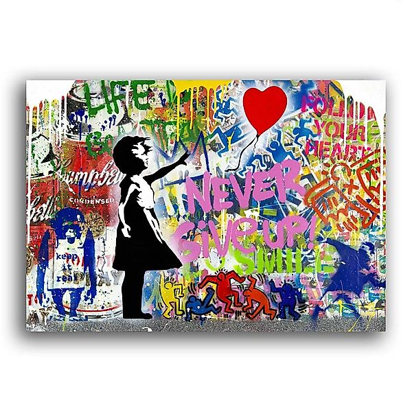 Next Level Canvas Wandbild Never Give günstig online kaufen