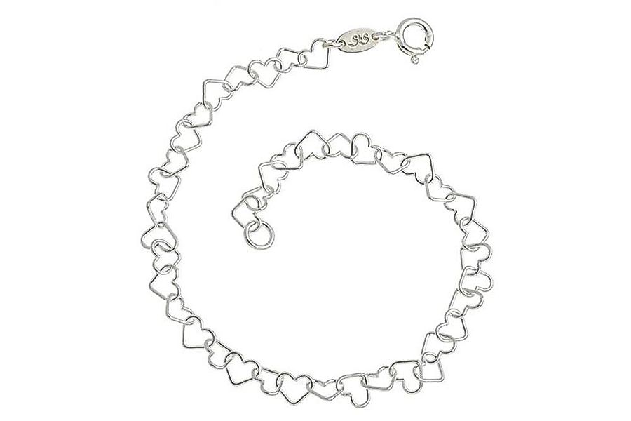 Silberkettenstore Silberarmband Armband Herzen - 925 Silber, Länge wählbar günstig online kaufen