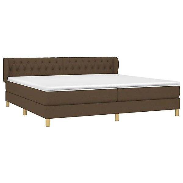 vidaXL Boxspringbett mit Matratze Dunkelbraun 200x200 cm Stoff 3127072 günstig online kaufen