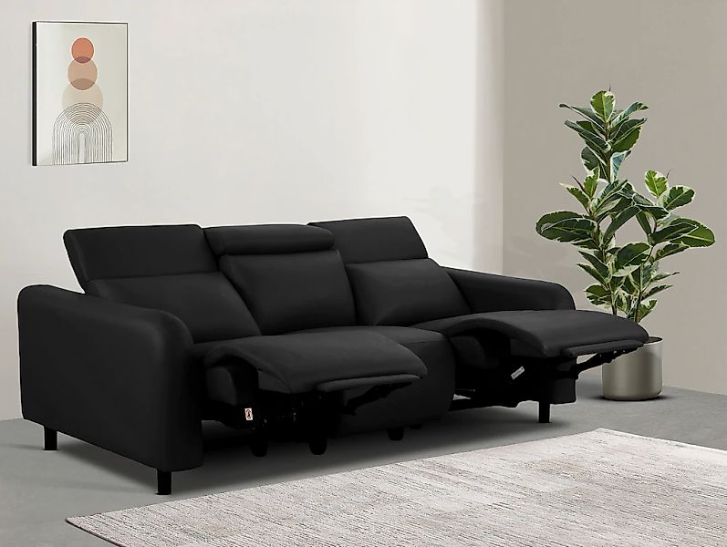 Home affaire 3-Sitzer "SKAANE Kunstleder, 229 cm, manuelle-u. elektrische R günstig online kaufen