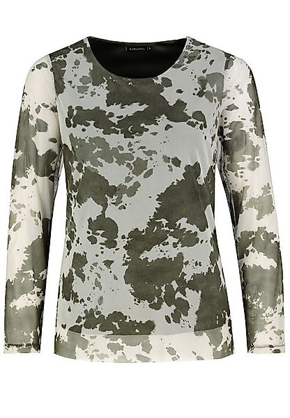 SUBLEVEL Langarmbluse Damen Netz Bluse halb gefüttert Rundhals günstig online kaufen