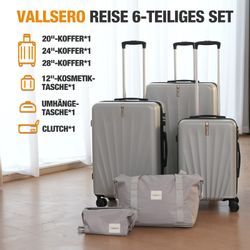 VALLSERO Trolleyset M-L-XL-Set, Gepäck mit Kosmetiktasche, günstig online kaufen