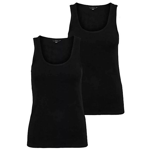 Vero Moda Jessica Rib 2 Units Ärmelloses T-shirt S Black günstig online kaufen