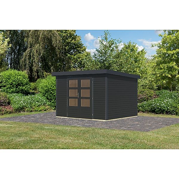 Karibu Gartenhaus Diego 5 C Anthrazit/Anthrazit 209 x 298 x 242 cm günstig online kaufen