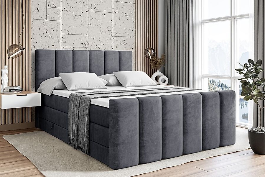 ALTDECOR Boxspringbett BOXI1-Z KING (Multipocket-Matratze H4, H3 Matratze B günstig online kaufen