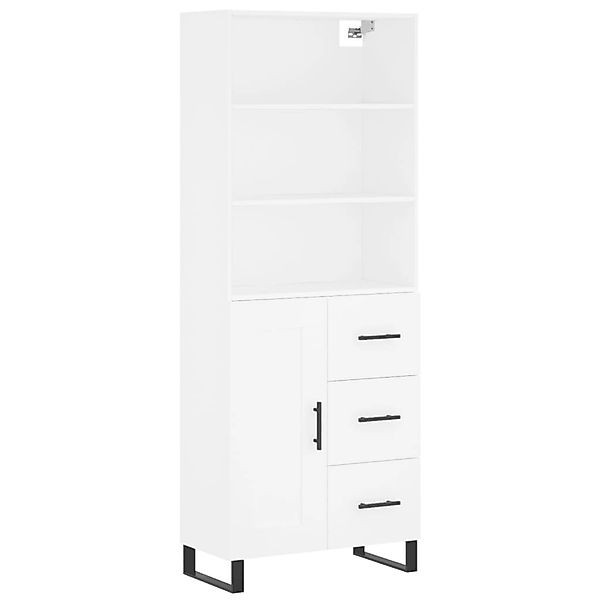 vidaXL Highboard Weiß 69,5x34x180 cm Holzwerkstoff 3190045 günstig online kaufen
