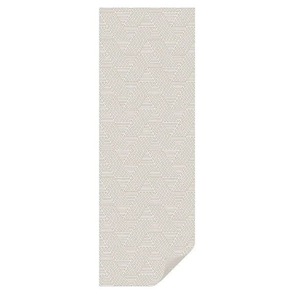 Tulup Buntglasfolie Lineare Dreiecke Buntglas Fensterfolie 50x146 cm Beige günstig online kaufen