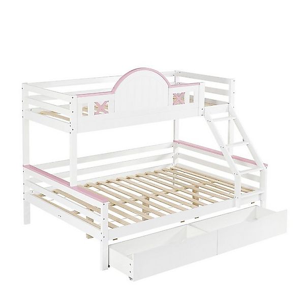 IDEASY Etagenbett 90x200cm+140x200cm Doppelbett, Matratze nicht enthalten, günstig online kaufen
