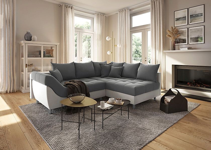 COLLECTION AB Ecksofa Joseli, mit Zier- und Rückenkissen, komfortable Schan günstig online kaufen