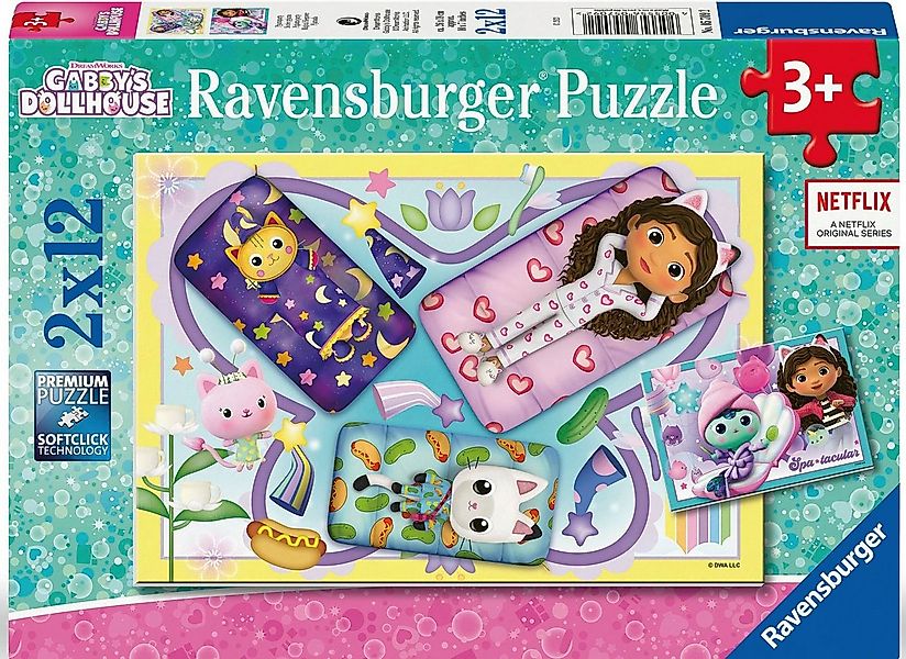 Ravensburger Puzzle Gabby's Dollhouse, 2x12, 24 Puzzleteile, Made in Europe günstig online kaufen