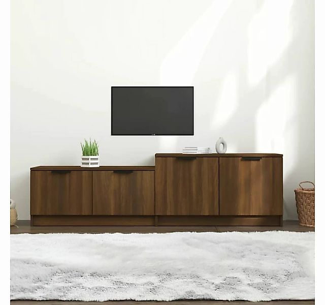 furnicato TV-Schrank Braun Eichen-Optik 158,5x36x45 cm Holzwerkstoff günstig online kaufen