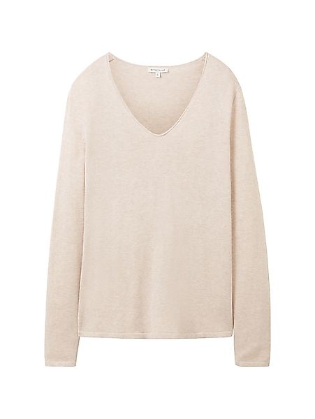 TOM TAILOR Strickpullover Strickpullover mit V-Ausschnitt günstig online kaufen